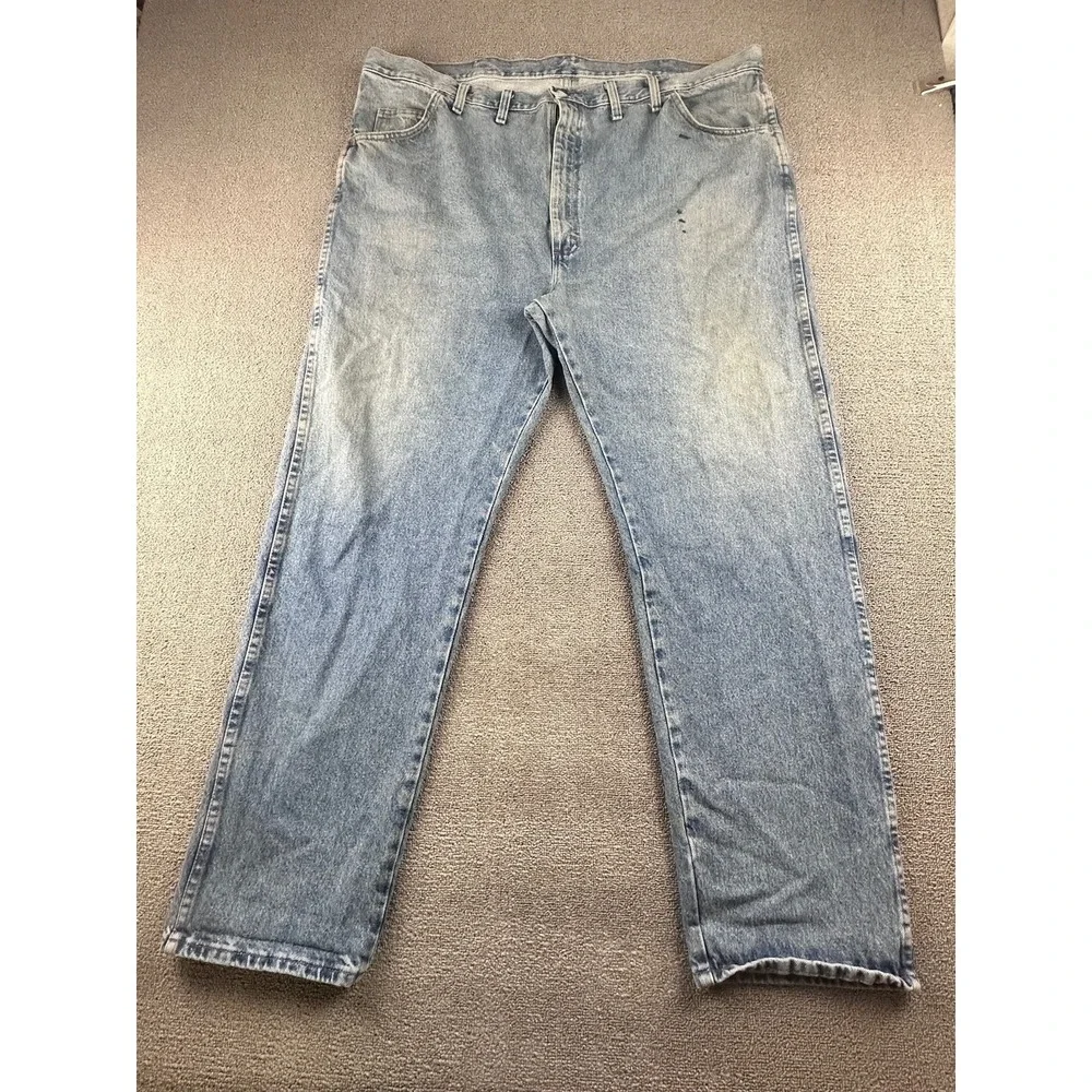 Rustler Jeans Men‎ 46x32 Blue Relaxed Fit 100% Cotton Denim Workwear Western